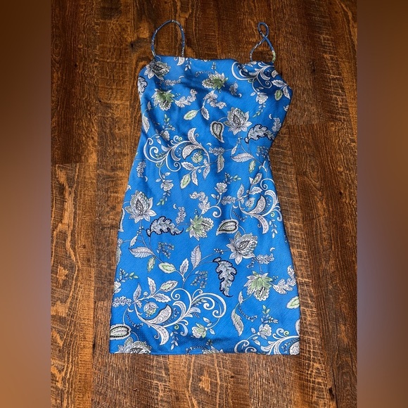 B Darlin Juniors Cowl Neck Paisley Dress Size 5/6 - Picture 2 of 4